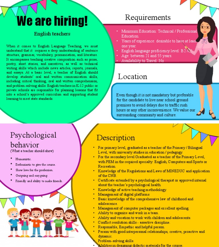 Teacher Requirements PDF Teachers Schools