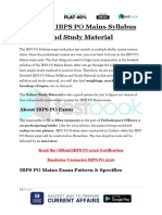 Detailed IBPS PO Mains Syllabus and Study Material Guide