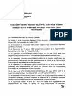 Reglement Cobac r-2016 04 Relatif Au Controle Interne