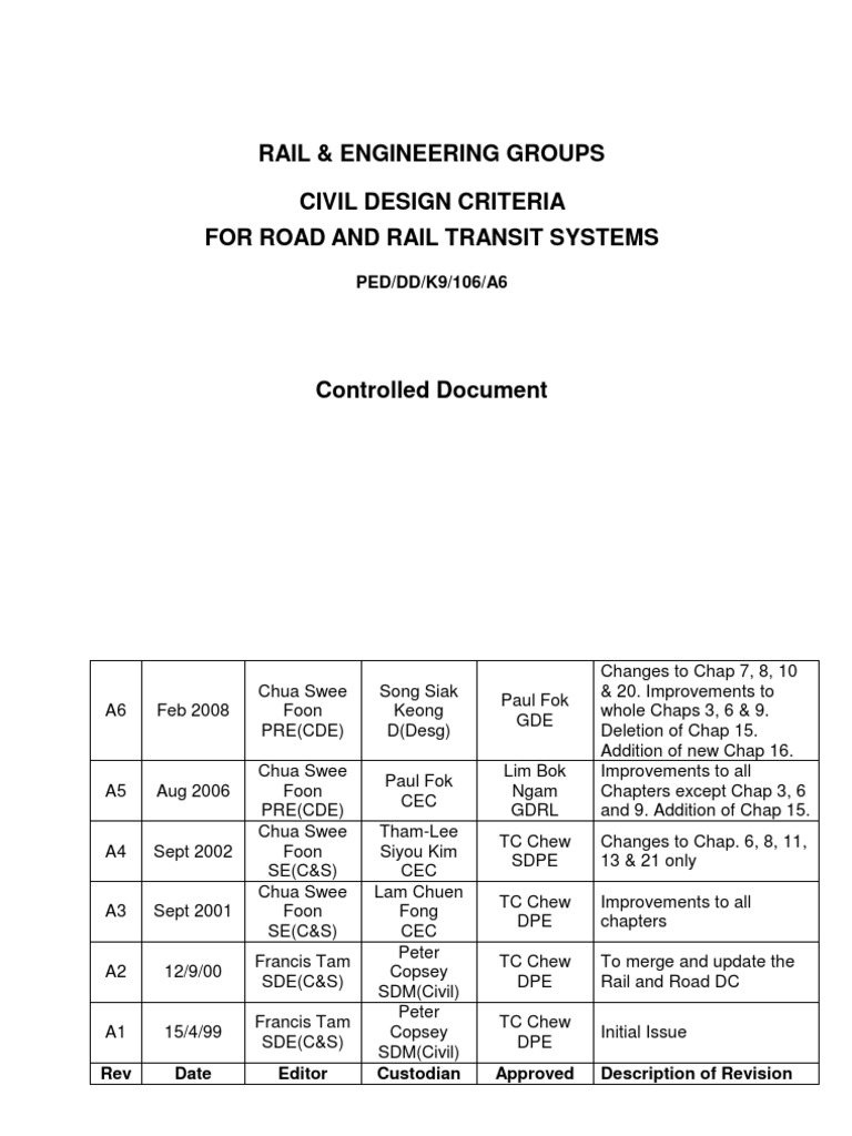 싱가폴 LTACivil Design Criteria Tunnel Precast Concrete