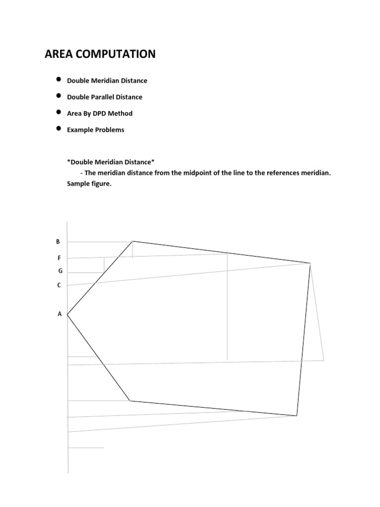 Area Computation: Double Meridian Distance Double Parallel Distance ...