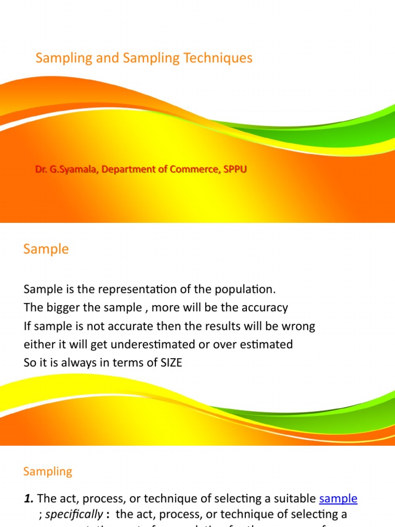 Sampling and Sampling Techniques | PDF | Sampling (Statistics) | Census