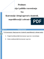 Predmet: Proliferacija I Politike Razoružanja T-6 Konvencije I Drugi Ugovori o Kontroli, Neproliferaciji I Zabrani Oružja