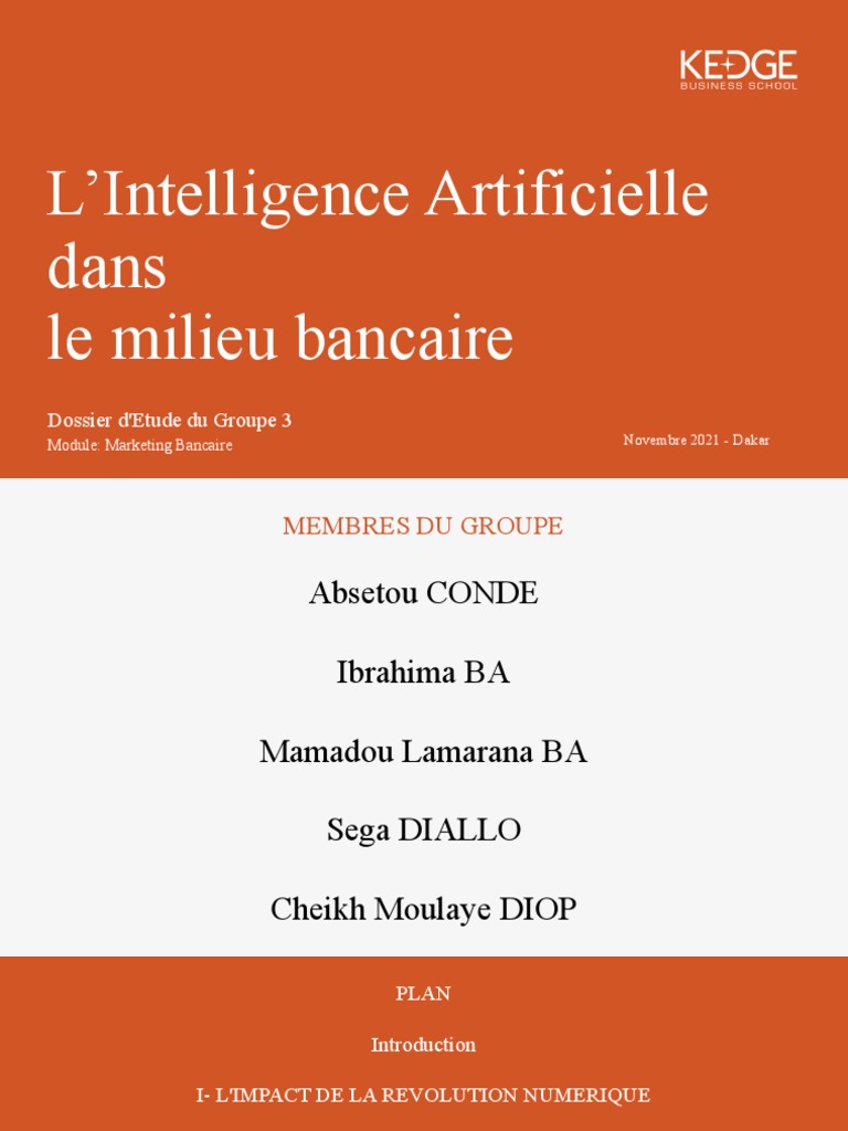 L'Intelligence Artificielle Et La Banque de Détail | PDF | Banques ...
