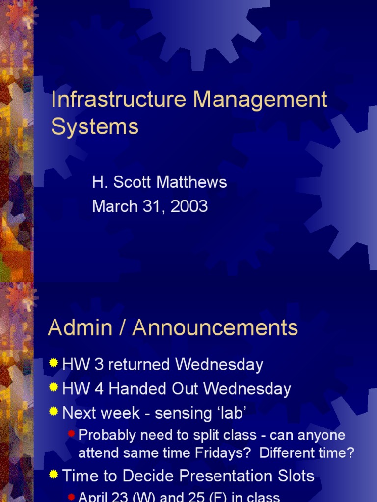 Infrastructure Management Overview | PDF | Business | Life Cycle Assessment