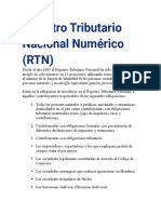 Registro Tributario Nacional Numérico