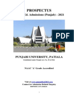 Prospectus: Joint B.Ed. Admissions (Punjab) - 2021