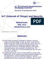 Iot (Internet of Things) and Security: Itu Workshop On "Ict Security Standardization For Developing Countries"