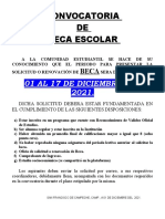 Convocatoria de Becas 22-2