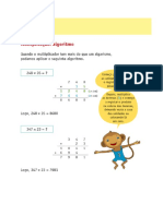 ANEXO 7 - Matemática - Multiplicação (Algoritmo) (Explicação) + Ficha de Trabalho (Subtração e Multiplicação)