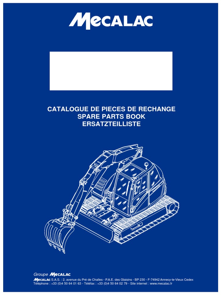 Mecalac 8MCR Crawler Excavator Parts Manual PDF, PDF, Technologies du gaz