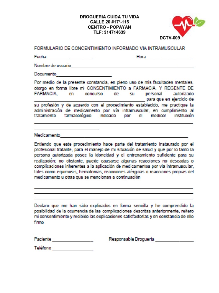 Formato Inyectologia | PDF