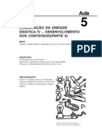 Elaboração da Unidade Didática IV - Desenvolvimento dos Conteúdos Químicos