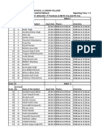 SR - No Name of The Student Day/ Date Physics Chemistry Xii A Roll No