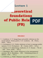 Theoretical Foundations of Public Relations (PR)