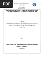 Influence of Leadership Practices of Managers On Job Satisfaction Level of Crew Members at Jollibee Lot 21, 3 Magsaysay, Olongapo City, 2018