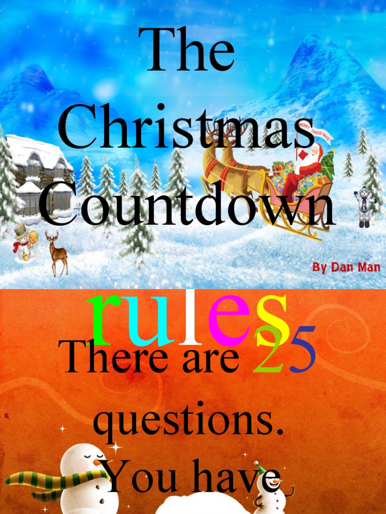 Christmas Countdown Game Rules | PDF | Santa Claus | Christmas