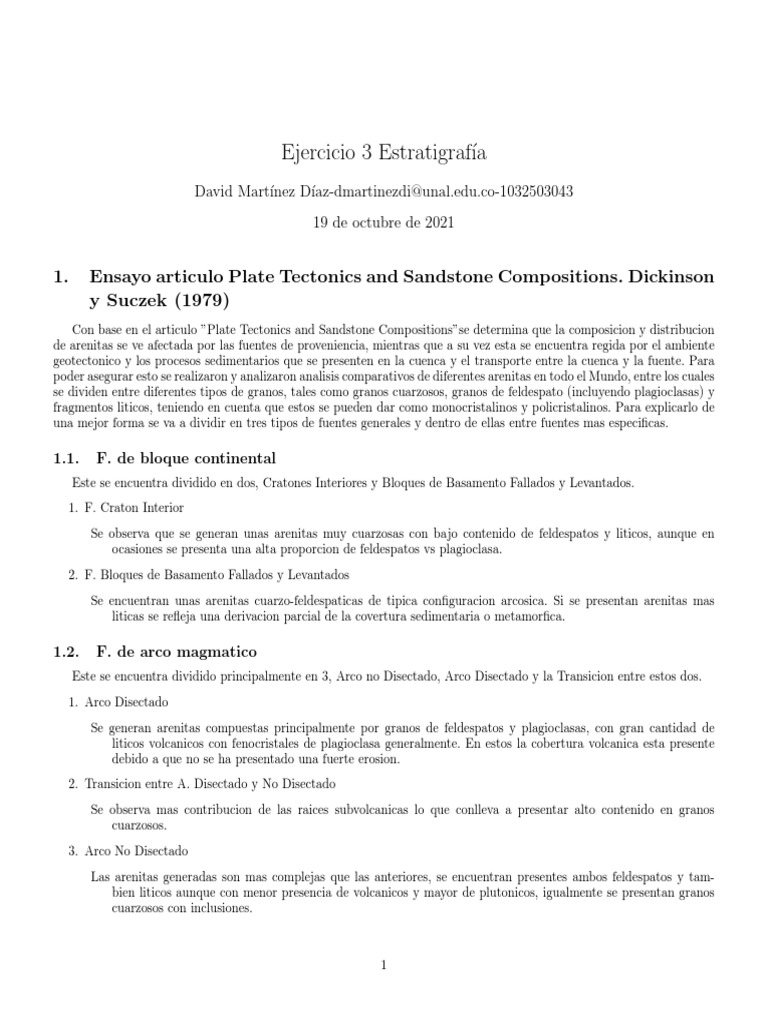 Ejercicio3 Resumen Dickinson Suczek 1979 Pdf Ciencias De La Tierra