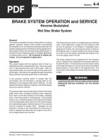 Reverse Modulated Wet Disc Brake System: Section