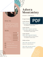 Minimal Boho Brown Cream Staff Finance CV Resume