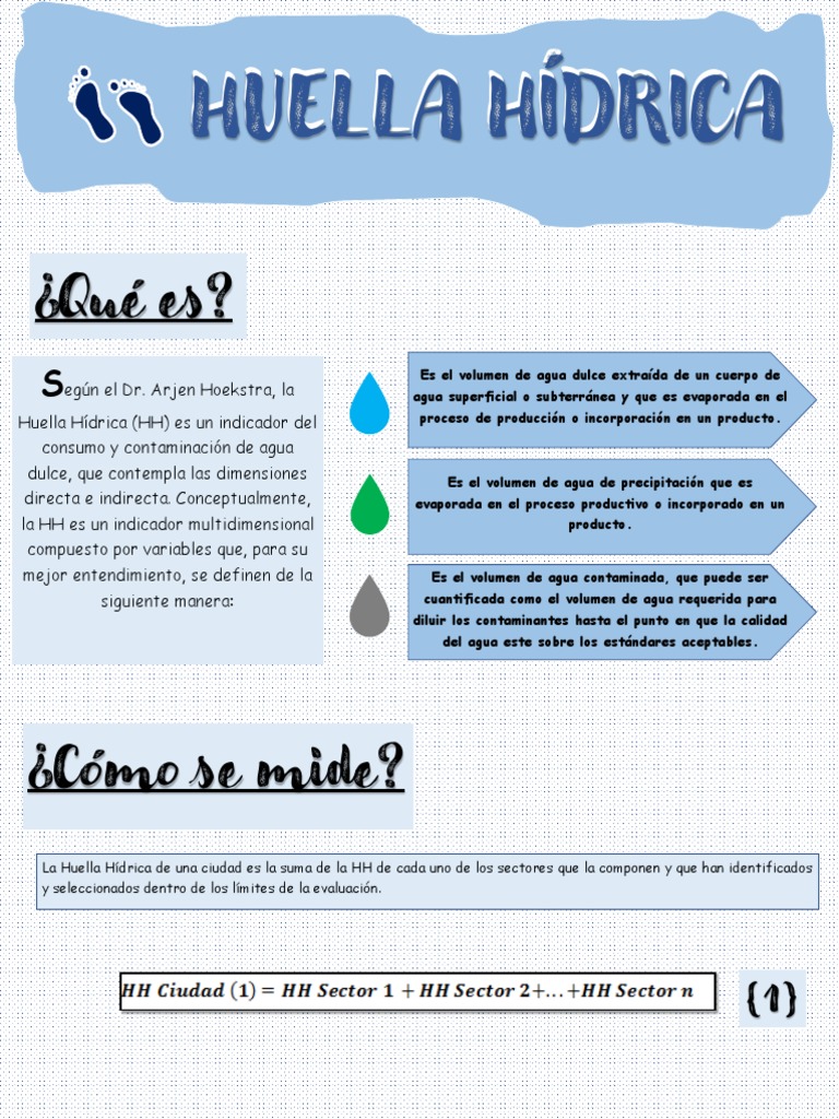 Definición y Cálculo de Huella Hídrica | PDF | Agua | Hidrología