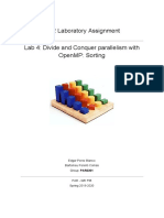 Par Laboratory Assignment Lab 4: Divide and Conquer Parallelism With Openmp: Sorting