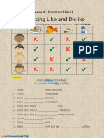 Food and Drink Likes and Dislikes