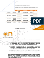 Lista de Escalamiento Para La Solucion de Incidencias