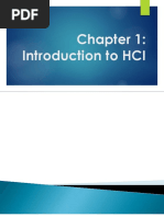 Chapter 1 Introduction To HCI