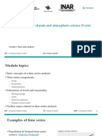 Statistical Tools For Climate and Atmospheric Science (5 Ects)