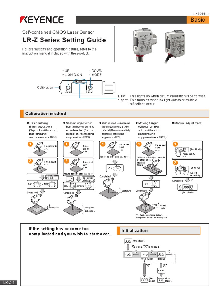 Keyence LR-Z Series Setup Guide | PDF | Computer Engineering ...