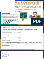 Pensamiento matemático: Aplicaciones aritméticas en la resolución de problemas