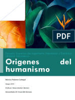 Origenes del humanismo