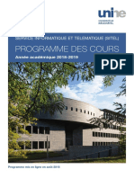 Programme Cours SITEL UniNE 2018 2019