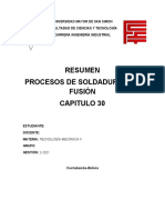 Resumen Capitulo 30 Procesos de Soldadura Por Fusion - Manufactura