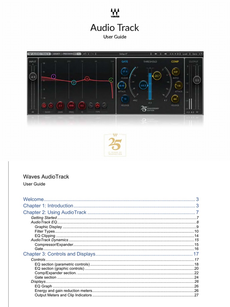 Audio Track User Guide PDF Equalization (Audio) Bandwidth (Signal Processing)