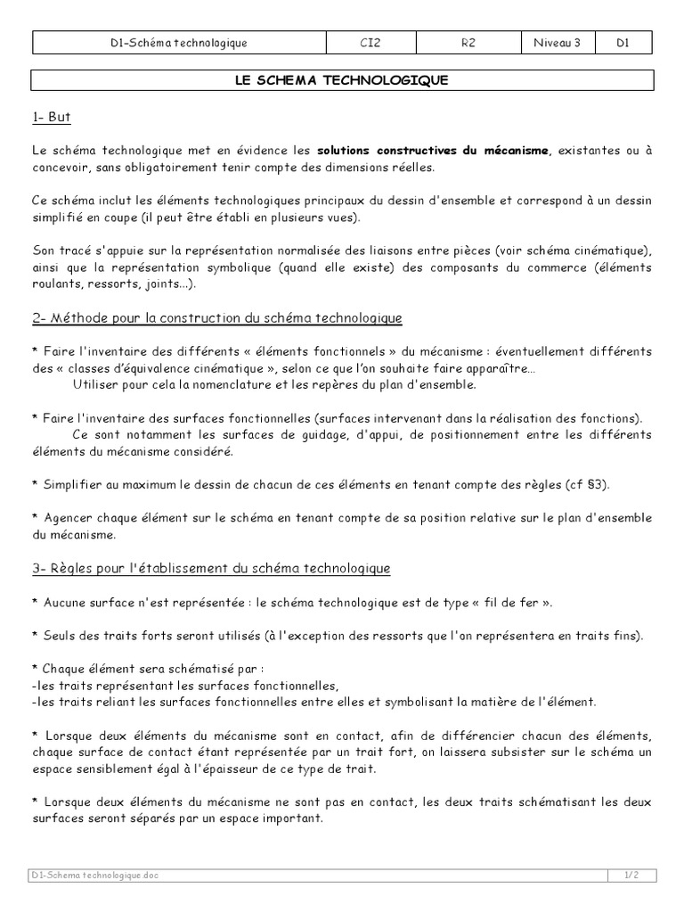 Schéma Technologique Mécanique | PDF | Ingénierie mécanique