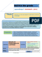 Actividad 18 - 1 Agosto Matemática 5to Grado 2021