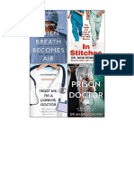 When Breath Becomes Air, in Stitches, Trust Me I'm A Junior Doctor, The Prison Doctor 4 Books Collection Set