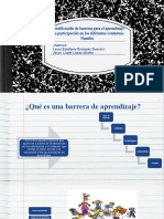 Identificación de barreras para el aprendizaje y la participación en los diferentes contextos. Familia