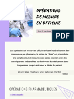 Cours 1 Opérations de Mesure en Officine