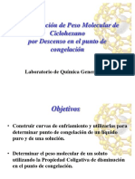 DeterminaciÃ N de Peso Molecular de Ciclohexano Por Descenso en El Punto de Congelaciã N 2021