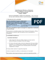 Guia de Actividades y Rúbrica de Evaluación - Unidad 2 - Fase 3 - Estudio de Caso Sobre Demanda, Oferta y Punto de Equilibrio Del Mercado - Microeconomia