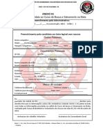 Anexo 01: Ficha Do Candidato Ao Curso de Busca e Salvamento Na Mata