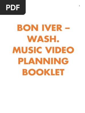 music video planning booklet