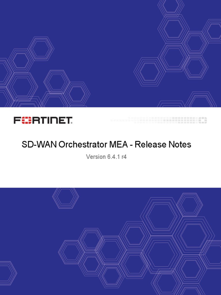 SD Wan Orchestrator Mea v6.4.1 r4 Release Notes | PDF | Digital ...