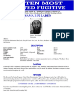 FBI Wanted Poster: Osama Bin Laden