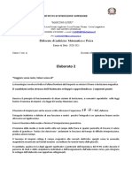 Elaborato 2: Elaborato Di Indirizzo: Matematica e Fisica