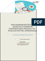 Esquema Sobre Evaluación. Concepto. Tipos.