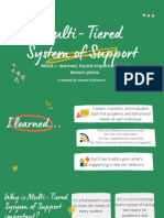 Ted 502 Multi-Tiered System of Support